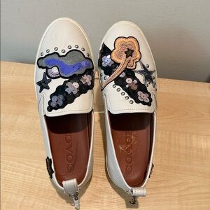 Coach G1925 Sequins/Studs/Appliques Removeable Metal Charms Sneakers- Size 10